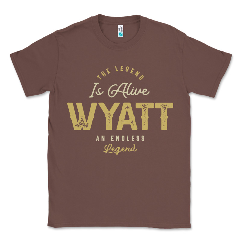The Legend Wyatt Funny Personalized Name Classic Tee by linhVisuals | Teevron