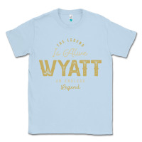 Dusty Blue The Legend Wyatt Funny Personalized Name Classic Tee - linhVisuals