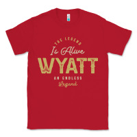 Red The Legend Wyatt Funny Personalized Name Classic Tee - linhVisuals