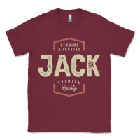 Burgundy Genuine Jack Funny Personalized Name Classic Tee - linhVisuals