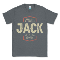 Charcoal Heather Genuine Jack Funny Personalized Name Classic Tee - linhVisuals