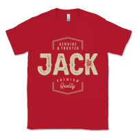 Red Genuine Jack Funny Personalized Name Classic Tee - linhVisuals