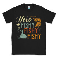 Black here fishy fishy fishy fishing lovers gifts Classic Tee - linhVisuals