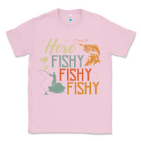 Bubblegum Pink here fishy fishy fishy fishing lovers gifts Classic Tee - linhVisuals