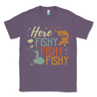Lavender here fishy fishy fishy fishing lovers gifts Classic Tee - linhVisuals