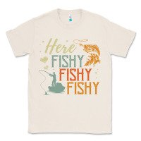 Natural here fishy fishy fishy fishing lovers gifts Classic Tee - linhVisuals