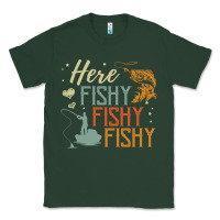 Sports Green here fishy fishy fishy fishing lovers gifts Classic Tee - linhVisuals
