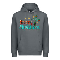 Rock merry christmas turquoise gemstones cross Premium Hoodie - BarkalooDesign