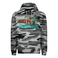 Slate Camo merry christmas turquoise gemstones cross Premium Hoodie - BarkalooDesign