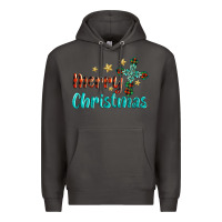 Smoke merry christmas turquoise gemstones cross Premium Hoodie - BarkalooDesign