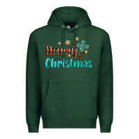Sports Green merry christmas turquoise gemstones cross Premium Hoodie - BarkalooDesign