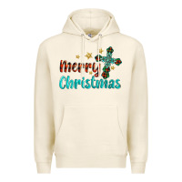 Tofu merry christmas turquoise gemstones cross Premium Hoodie - BarkalooDesign