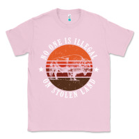 Bubblegum Pink no one is illegal on stolen land 4th of july bison Classic Tee - linhVisuals