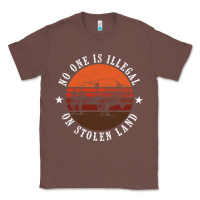 Chestnut no one is illegal on stolen land 4th of july bison Classic Tee - linhVisuals