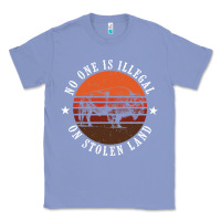 Colony Blue no one is illegal on stolen land 4th of july bison Classic Tee - linhVisuals