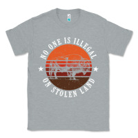 Heather Grey no one is illegal on stolen land 4th of july bison Classic Tee - linhVisuals
