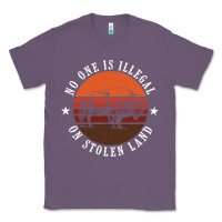 Lavender no one is illegal on stolen land 4th of july bison Classic Tee - linhVisuals