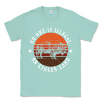 Seafoam no one is illegal on stolen land 4th of july bison Classic Tee - linhVisuals