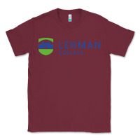 Burgundy Lehman College CUNY Classic Tee - linhVisuals