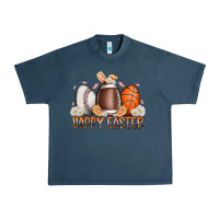 Midnight Navy happy easter day eggs Urban Heavy Tee - RacoonDesign