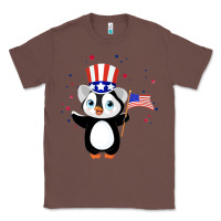 Chestnut penguin american 4th of july penguin american flag Classic Tee - linhVisuals