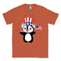 Copper penguin american 4th of july penguin american flag Classic Tee - linhVisuals