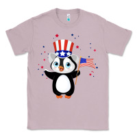 Lilac penguin american 4th of july penguin american flag Classic Tee - linhVisuals