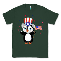 Sports Green penguin american 4th of july penguin american flag Classic Tee - linhVisuals