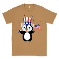 Toasted Coconut penguin american 4th of july penguin american flag Classic Tee - linhVisuals