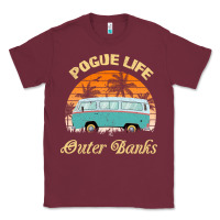 Burgundy pogue life outer banks retro vintage sunny Classic Tee - linhVisuals
