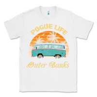 White pogue life outer banks retro vintage sunny Classic Tee - linhVisuals
