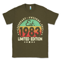 Army Green est. 1983 vintage 1983 limited edition 39th birthday retro pullover ho Classic Tee - linhVisuals