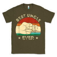Army Green vintage best uncle ever fist bump funny uncle fathers day Classic Tee - linhVisuals
