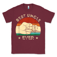 Burgundy vintage best uncle ever fist bump funny uncle fathers day Classic Tee - linhVisuals