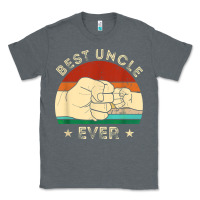 Charcoal Heather vintage best uncle ever fist bump funny uncle fathers day Classic Tee - linhVisuals