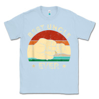 Dusty Blue vintage best uncle ever fist bump funny uncle fathers day Classic Tee - linhVisuals