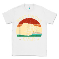 White vintage best uncle ever fist bump funny uncle fathers day Classic Tee - linhVisuals