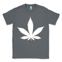 Charcoal Heather weed leaf in a pocket marijuana cannabis Classic Tee - linhVisuals