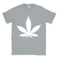 Heather Grey weed leaf in a pocket marijuana cannabis Classic Tee - linhVisuals