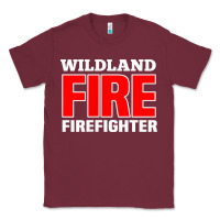 Burgundy wildland fire rescue department firefighters firemen uniform Classic Tee - linhVisuals