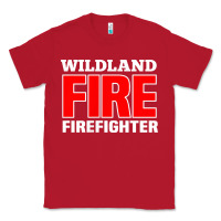 Red wildland fire rescue department firefighters firemen uniform Classic Tee - linhVisuals