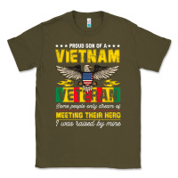 Army Green proud vietnam veteran son gifts raised by my hero veteran day Classic Tee - linhVisuals