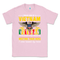 Bubblegum Pink proud vietnam veteran son gifts raised by my hero veteran day Classic Tee - linhVisuals