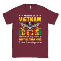 Burgundy proud vietnam veteran son gifts raised by my hero veteran day Classic Tee - linhVisuals