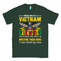 Sports Green proud vietnam veteran son gifts raised by my hero veteran day Classic Tee - linhVisuals