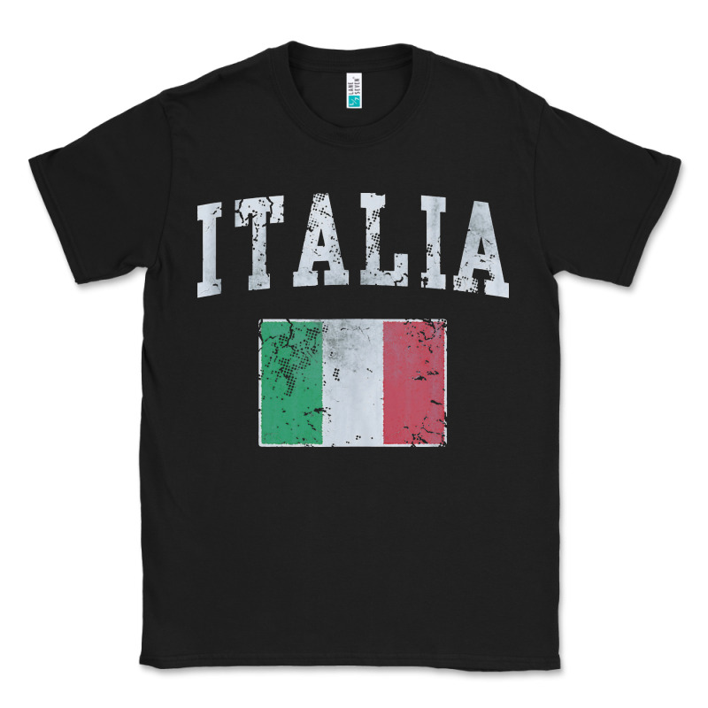 Vintage Italia Italian Flag Italy Italiano Classic Tee by linhVisuals | Teevron