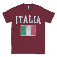Burgundy vintage italia italian flag italy italiano Classic Tee - linhVisuals