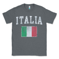 Charcoal Heather vintage italia italian flag italy italiano Classic Tee - linhVisuals