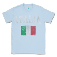 Dusty Blue vintage italia italian flag italy italiano Classic Tee - linhVisuals
