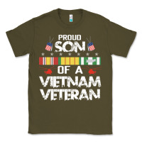 Army Green proud son of a vietnam veteran father's day Classic Tee - linhVisuals